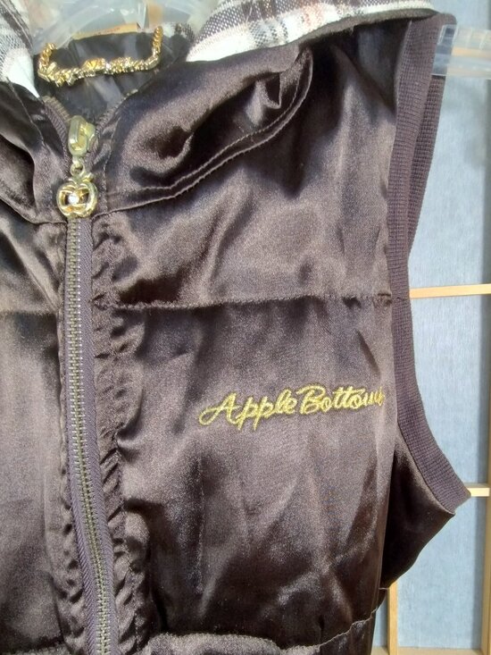 Apple Bottoms Hooded Belted Romper Brown Quilted Bling Size 5/6 - Picture 4 of 16